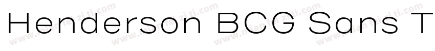 Henderson BCG Sans T字体转换
